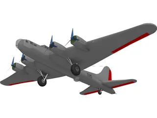 Boeing B-17 Flying Fortress 3D Model preview