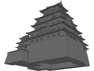 Himeji Jo Japan Castle 3D Model preview