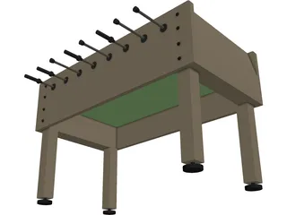 Foosball Table 3D Model preview