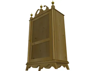 Pillar Clock 3D Model preview