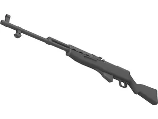 SKS Rifle 3D Model preview