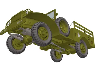 Dodge WC51 3D Model preview