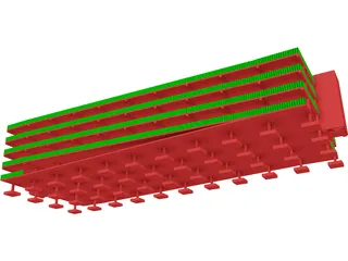 Spiral Style Multi Story Car Park 3D Model preview