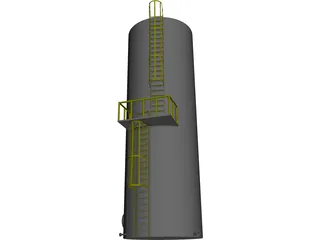 Tank, Vertical, UL 142, 29600 gallons 3D Model preview
