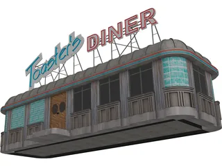Roadside Diner 3D Model preview