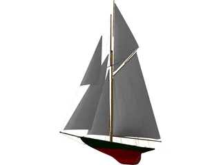 Britannia Sailing Yacht 3D Model preview