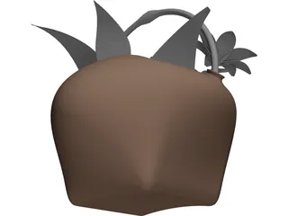 Flowers Basket 3D Model preview