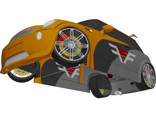 Mini Cooper [Tuned] 3D Model preview