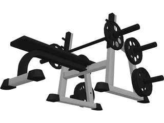 Bench Press 3D Model preview