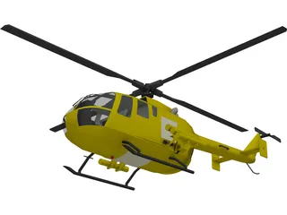 MBB BO 105 3D Model preview