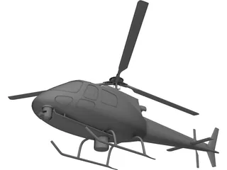 Eurocopter AS-350 B2 Squirrel Ecureuil 3D Model preview