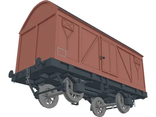 Goods Wagon 3D Model preview