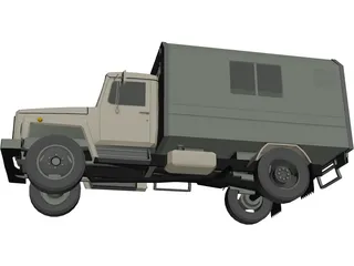 GAZ Russian Police Car 3D Model preview