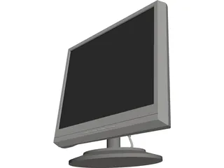 Flat Screen Monitor 17 inch 3D Model preview