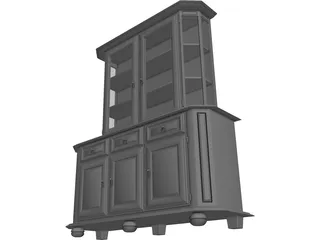 Wood Hutch 3D Model preview