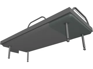 Hospital Bed 3D Model preview