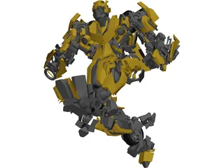 Transformers Movie Bumblbee - 77 Camaro 3D Model preview