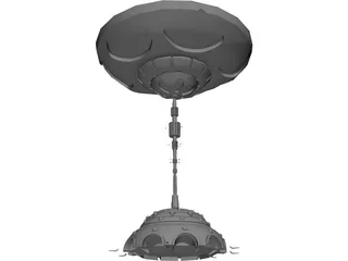 Alien Underwater City 3D Model preview