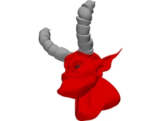 Demon Head 3D Model preview