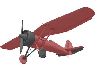 PZL P.11C 3D Model preview