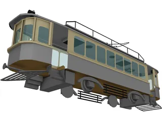 Trolley Russian WW1 Type-H 3D Model preview