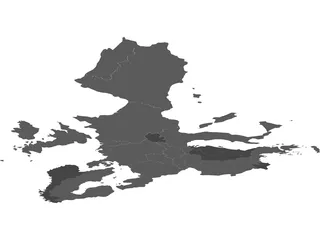 European Union Map 3D Model preview