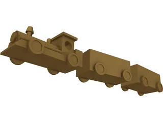 Toy Train 3D Model preview