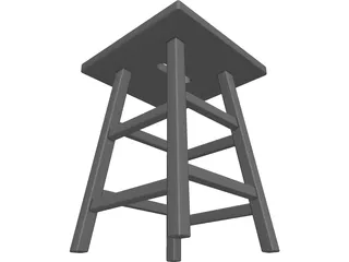 Museum Stool 3D Model preview