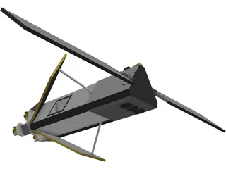 Iridium Constellation Satellite 3D Model preview