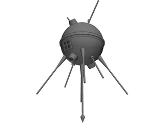 Luna 1 Probe 3D Model preview