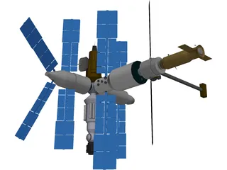 MIR Space Station 3D Model preview