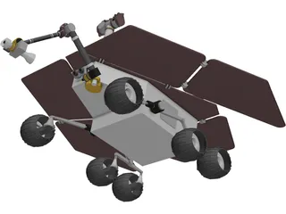 Mars Spirit Rover Exploration 3D Model preview