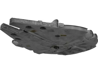 Star Wars Millenium Falcon 3D Model preview