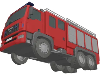 MAN TGL Fire Engine 3D Model preview
