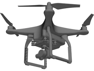 DJI Phantom 3 Drone 3D Model preview