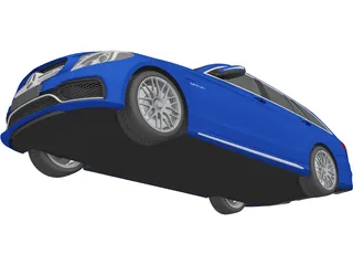Mercedes-Benz C63 AMG W205 Estate (2015) 3D Model preview