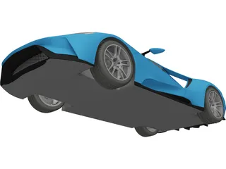 Ford GT (2017) 3D Model preview
