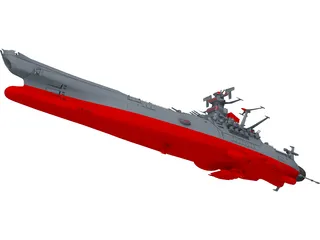 Space Battleship Yamato 3D Model preview