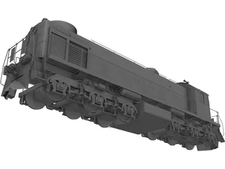 Diesel Locomotive TEM2 3D Model preview