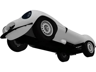 Jaguar D-Type (1956) 3D Model preview