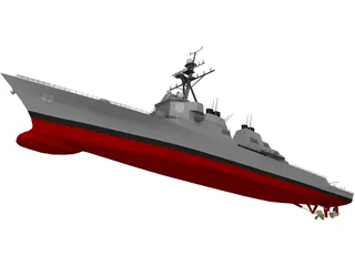 Arleigh Burke-Class Destroyer 3D Model preview