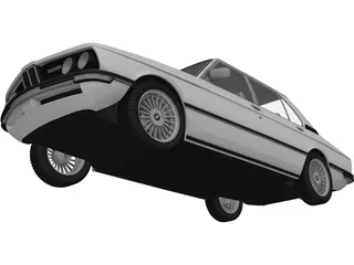 BMW 528i E12 3D Model preview