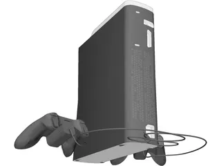 XBox 360 Game Console 3D Model preview