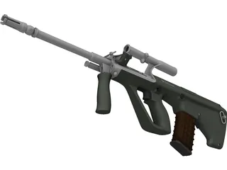 Steyr AUG A1 3D Model preview
