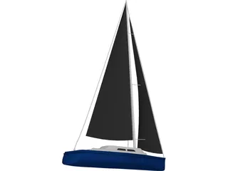 Sailboat 3D Model preview
