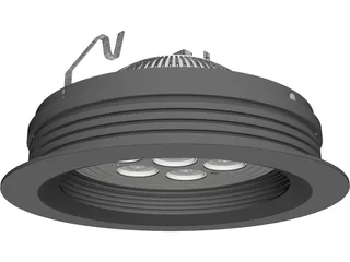 LED Recessed Ceiling Fixture 3D Model preview