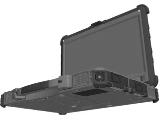 Getac X500 Laptop 3D Model preview