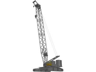 Liebherr LR1400/1 440t Crane 3D Model preview