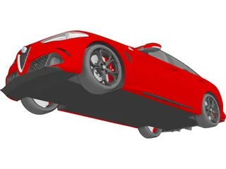Alfa Romeo Giulia Quadrifoglio (2016) 3D Model preview