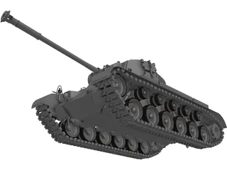 M26 Pershing Heavy Tank 3D Model preview